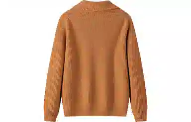 恒源祥 纯色休闲翻领毛衣 女款