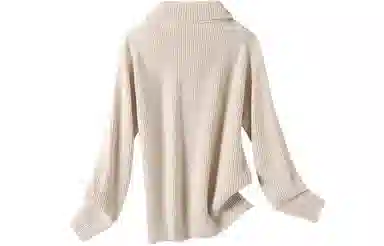 恒源祥 纯色休闲翻领毛衣 女款