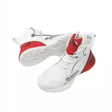 哥仑步 休闲百搭 防滑耐磨 高帮 生活休闲鞋 男款 白红