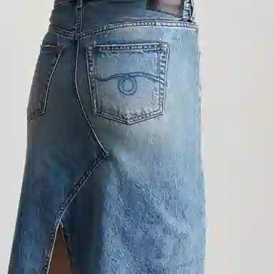 R13 Denim Skirt Blue