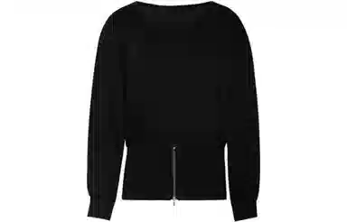 美洋 拉链开叉宽松圆领针织衫 女款