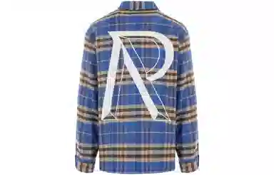 REPRESENT Long Sleeve Checkered Shirt Blue