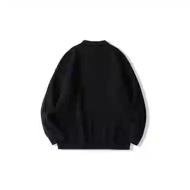 我是大卫 文艺风简约基础款休闲打底纹理感宽松针织衫 男女同款