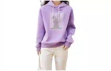 【dme】 亮片兔子时尚宽松休闲套头连帽卫衣 女款