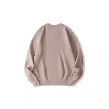 我是大卫 休闲简约纹理感基础款纯色落肩保暖针织衫 男女同款