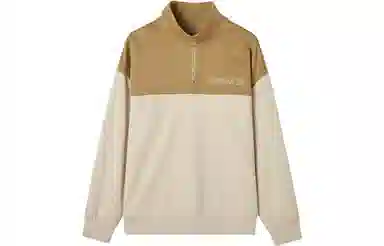 【dme】休闲拼接复古宽松卫衣 女款 杏色