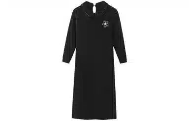 【dme】 宽松休闲针织长袖连衣裙 黑色