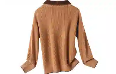 恒源祥 提花羊毛拉链领加厚毛衣 女款