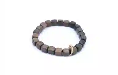 天纵 国风文玩复古佛珠 绿檀方块跑环 木作手串 男女同款情侣款 绿檀