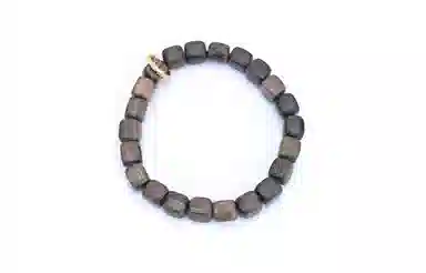 天纵 国风文玩复古佛珠 绿檀方块跑环 木作手串 男女同款情侣款 绿檀