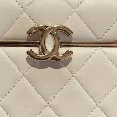 Chanel Chain Flap Small Crossbody Bag White