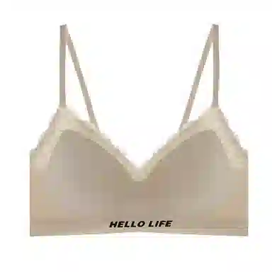 内在密码 小胸聚拢无痕无钢圈海浪纹蕾丝内衣女薄款防下垂舒适文胸