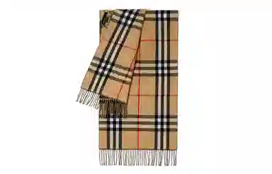 Burberry Equestrian Knight Logo Cashmere Scarf