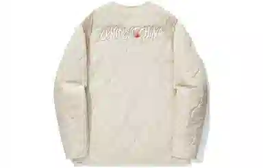 中国李宁 字母单排扣长袖宽松棉服 男女同款 燕麦灰