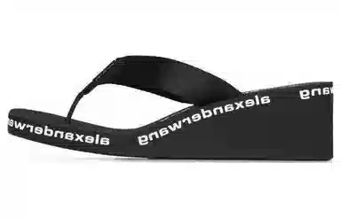 Alexander Wang AW Wedge Flip Flops Black