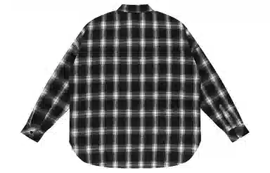 HARSH AND CRUEL Oversized Flannel Shirt Black White Plaid
