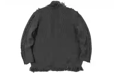 BENMYSHOWER V-Neck Fringe Knit Sweater