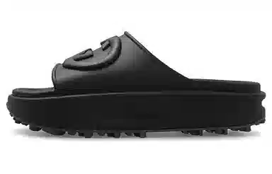 Gucci Rubber Slide Sandals Black