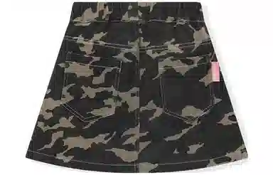 梦特娇 童装 松紧腰简约休闲半身裙 迷彩 女童