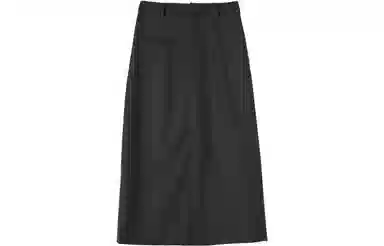 【dme】 纯色高腰半身休闲长裙 女款 黑色