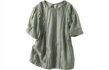 【dme】 纯色圆领套头抽绳短袖衬衫 女款