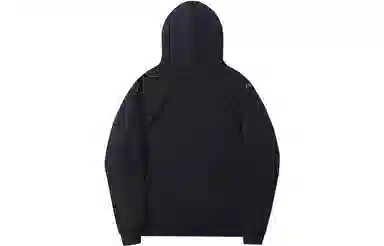 中国李宁 趋势系列 字母连帽抓绒卫衣 男女同款 黑色