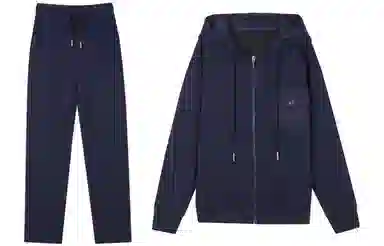 【dme】 连帽卫衣外套中腰卫裤休闲运动套装 女款 藏青