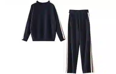 【dme】 羊毛针织套装女休闲运动套装 女款 藏青