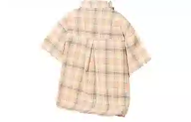 十月妈咪 童装 格子短袖衬衫 男童