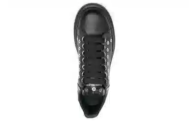 Alexander McQueen Leather Low Top Sneakers Black