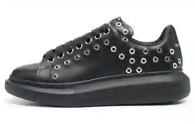 Alexander McQueen Leather Low Top Sneakers Black