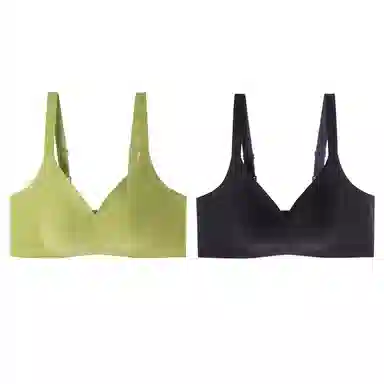 内在密码 超薄款大胸显小内衣女收副乳防下垂软支撑无痕显瘦美背文胸 两件装