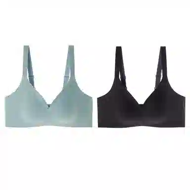 内在密码 超薄款大胸显小内衣女收副乳防下垂软支撑无痕显瘦美背文胸 两件装