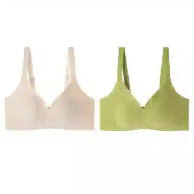 内在密码 超薄款大胸显小内衣女收副乳防下垂软支撑无痕显瘦美背文胸 两件装