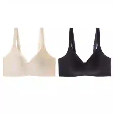 内在密码 超薄款大胸显小内衣女收副乳防下垂软支撑无痕显瘦美背文胸 两件装