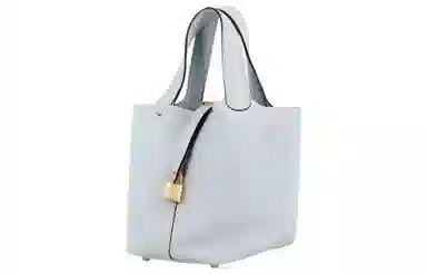 HERMES Picotin Lock 18 Clemence 08 Bleu Pale