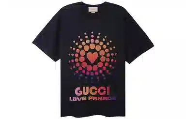GUCCI SS22 Colorblock Logo T-Shirt Black