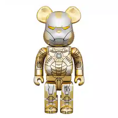 BE@RBRICK x Sorayama Ironman Reverse Gold