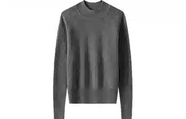 恒源祥 坑条半高领打底毛衣 女款