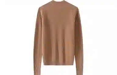 恒源祥 坑条半高领打底毛衣 女款