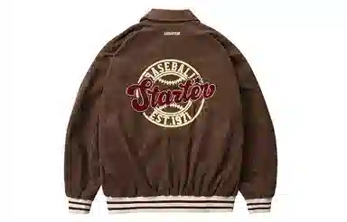 Starter Retro Letter Print Baseball Jacket