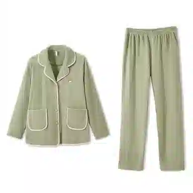 安之伴 秋冬海岛绒睡衣简约休闲保暖家居套装 女款