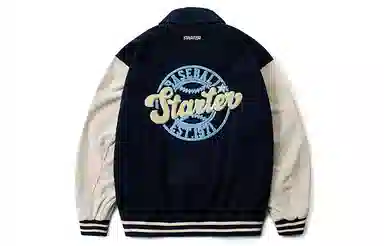 Starter Retro Letter Print Baseball Jacket