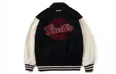Starter Retro Letter Print Baseball Jacket