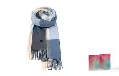 白卷 个性仿羊绒大格子 绒线围巾 男女同款情侣款