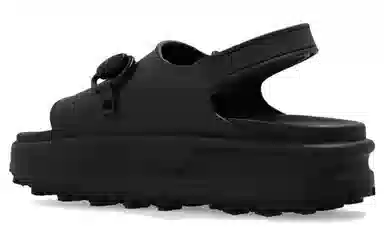 Gucci Rubber Horsebit Platform Sandals Black