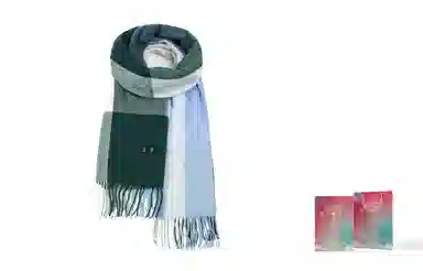 白卷 个性仿羊绒大格子 绒线围巾 男女同款情侣款