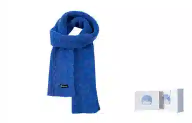 白卷 秋冬休闲保暖简约纯色针织 绒线围巾 男女同款情侣款