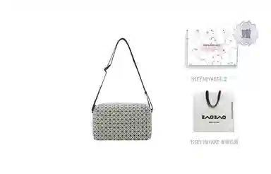 Issey Miyake Saddle Box Bag Light Grey