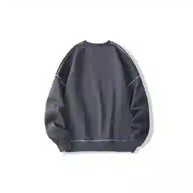 我是大卫 基础款简约韩版不规则圆领打底外套宽松卫衣 男女同款